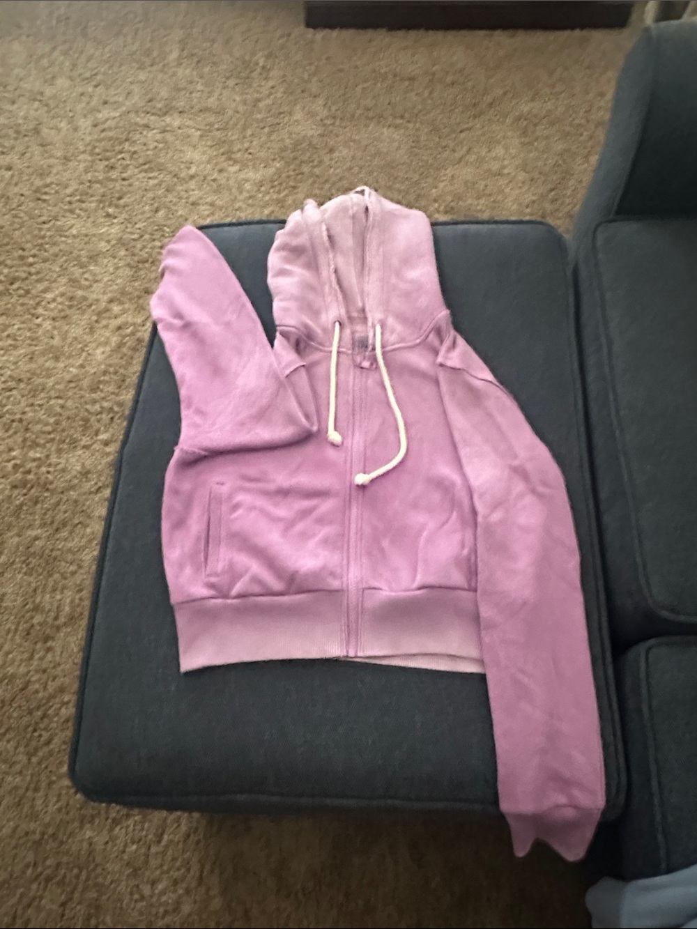 American Eagle Outfitters Light Purple Zip-Up Hoodie